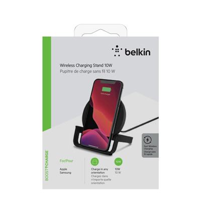 Belkin 10W QI black stand charger 