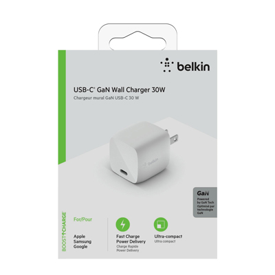 Belkin BOOST UP CHARGE™ 30W USB-C Wall Charger Base - White