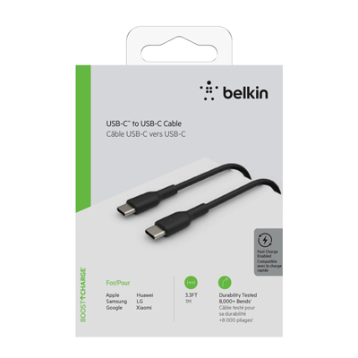 Belkin BOOST UP CHARGE™ 3.3ft USB-C to USB-C Cable - Black
