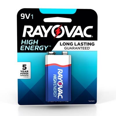 Rayovac High Energy 9V Alkaline Battery - 1 Pack