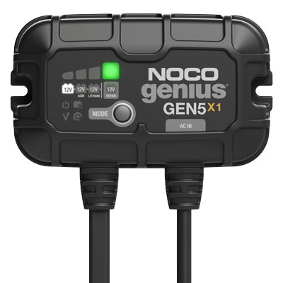 NOCO 1-Bank, 5-Amp On-Board Battery Charger, Battery Maintainer, and Battery Desulfator - Main Image