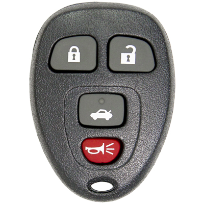 Four Button Key Fob Replacement Remote for Cadillac, Chevrolet, and GMC Vehicles