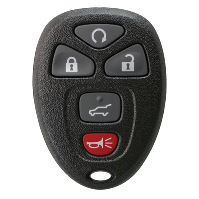 Five Button Key Fob Replacement Remote for Buick, Cadillac, Chevrolet, and GMC Vehicles