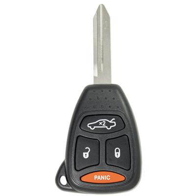 Four Button Key Fob Replacement Remote for Jeep Grand Cherokee, Commander and Dodge Charger and Dura