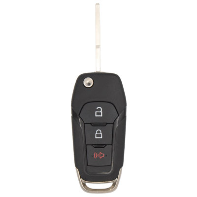 Three Button Key Fob Replacement Flip Key Remote for Ford Vehicles