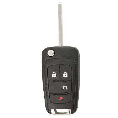 Four Button Key Fob Replacement Flip Key Remote for Chevrolet Vehicles