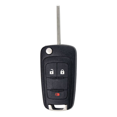 Three Button Key Fob Replacement Flip Key Remote for Chevrolet vehicles - Main Image