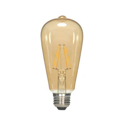 Satco 60 Watt Equivalent ST19 2300k Warm White Energy Efficient LED Vintage Edison Light Bulb - LED11724