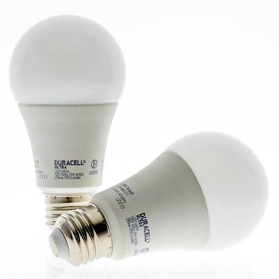 Duracell Ultra 100 Watt Equivalent A19 4000k Cool White Energy Efficient LED Light Bulb - 2 Pack