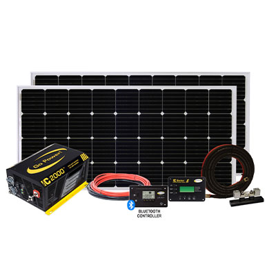 Go Power SOLAR ELITE 380W 18.6A Complete Solar & Inverter System - Main Image