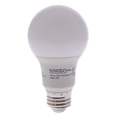 Duracell Ultra 40 Watt Equivalent A19 4000K Cool White Energy Efficient LED Light Bulb - 2 Pack - Main Image