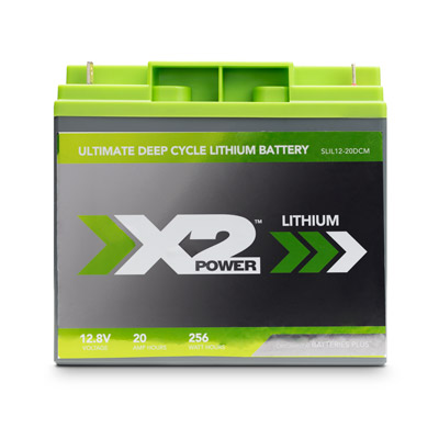 X2Power Lithium Iron Phosphate (LiFePO4) Deep Cycle 12V 20Ah Marine Battery - Main Image