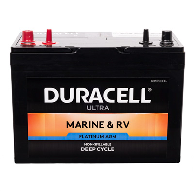 Duracell Ultra BCI Group 27M 12V 100AH 620CCA AGM Deep Cycle Marine & RV Battery - SLI27MAGMDC