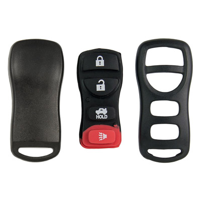 Four Button Replacement Key Fob Shell for Nissan Vehicles