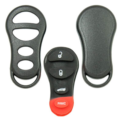 Four Button Replacement Key Fob Shell for Chrysler Vehicles