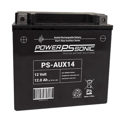 Power Sonic 12V 12AH 200CCA Start/Stop Automotive Auxiliary Battery - SLIPSAUX14