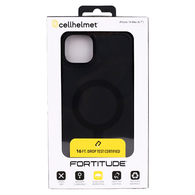 cellhelmet Fortitude Case for Apple iPhone 14 Plus - Onyx Black - CEL13027
