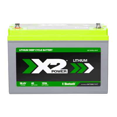 X2Power 36V 40Ah Marine Lithium Iron Phosphate (LiFePO4) Deep Cycle Battery with Bluetooth