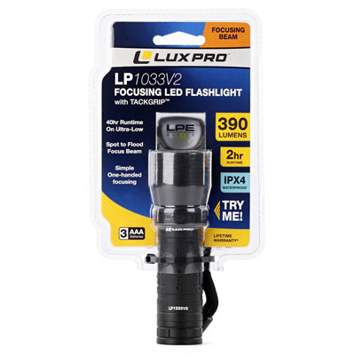 LuxPro LP1033V2 Focus 390 Lumen AAA Flashlight