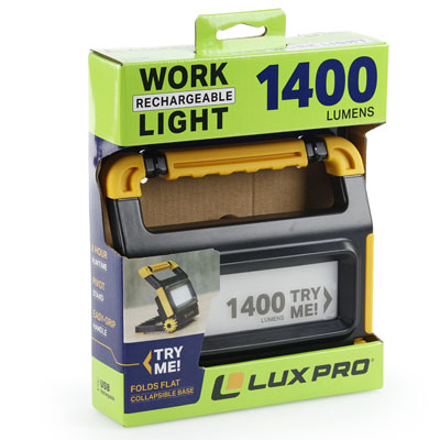 LUXPRO LP1840 Pro Series 1400 Lumen Rechargeable Work Light - FLA10100