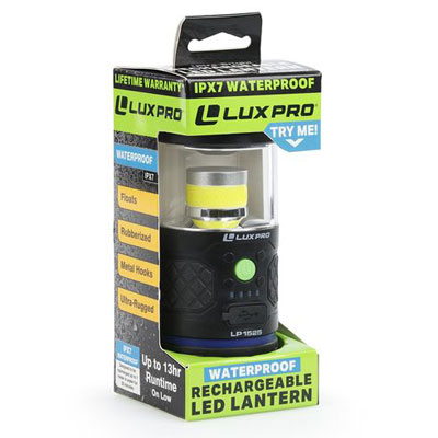 LUXPRO LP1525 527 Lumen Waterproof Rechargeable LED Lantern - FLA10099