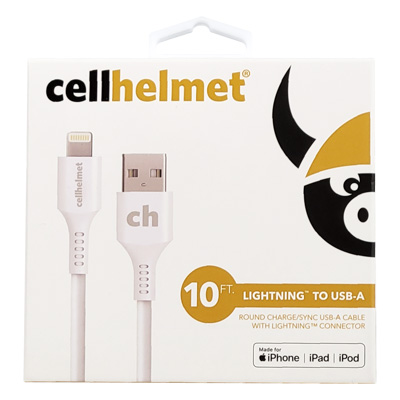 cellhelmet USB-A to Lightning Connector Cable - white 10 ft. - PWR11168