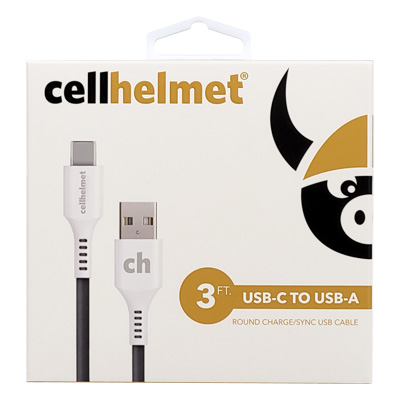 cellhelmet USB-C to USB-A Cable - white 3 Ft. - PWR11171