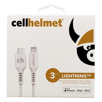 cellhelmet USB-C to Lightning Connector Cable - white 3 ft. - PWR11179