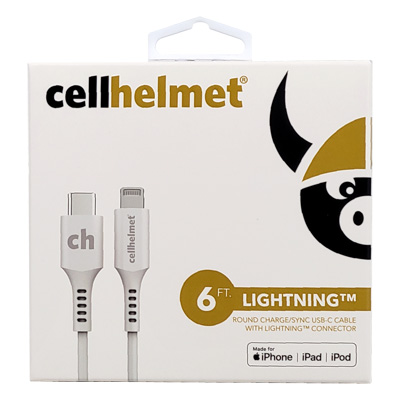 cellhelmet USB-C to Lightning Connector Cable - white 6 ft. - PWR11180