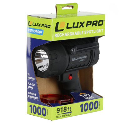 LUXPRO LP880 1000 Lumen Rechargeable LED Spotlight - FLA10101