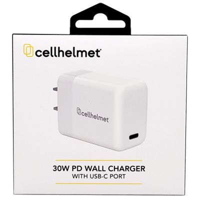 cellhelmet 30W USB-C PD Wall Charging Power Plug - White - PWR11200