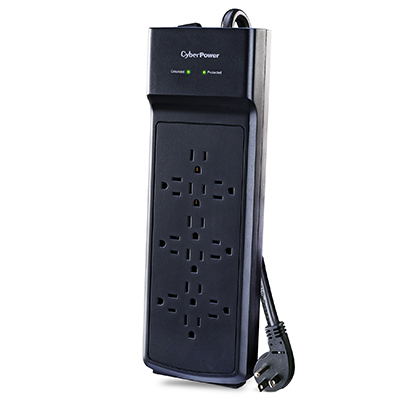 CyberPower 3150 Joule 12 Outlet 6ft Power Cord Outlet Surge Protector - Black - PWR10596