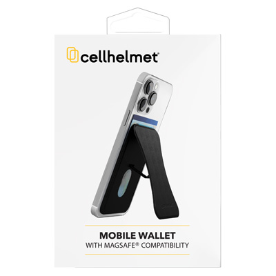 cellhelmet Minimalist Magnetic Wallet for MagSafe Compatible Cell Phone - Black - PWR11206