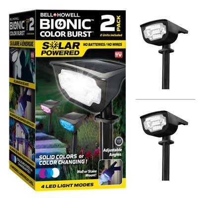 Bell + Howell Bionic Color Burst Solar Powered Landscape LED Lights - 2 Pack - PLP11696