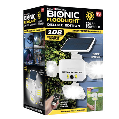 Bell + Howell Bionic Solar Adjustable LED Motion Activated Floodlight Deluxe Edition