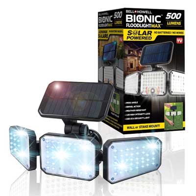 Bell + Howell Bionic Solar Powered Adjustable LED Floodlight Max