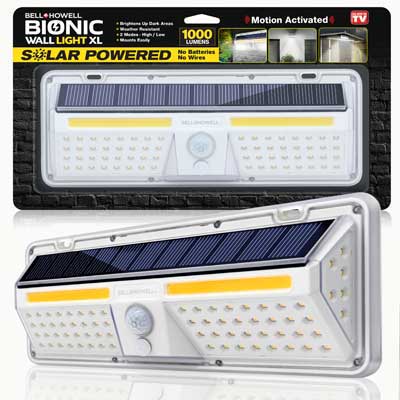 Bell + Howell Bionic Motion Activated Solar Powered LED Wall Light XL - PLP11699