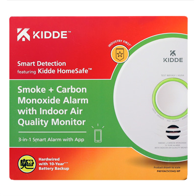Kiddie Wi-Fi Smart Smoke plus Carbon Monoxide with Indoor Air Quality Detector, Hardwiring Install - PLP11719