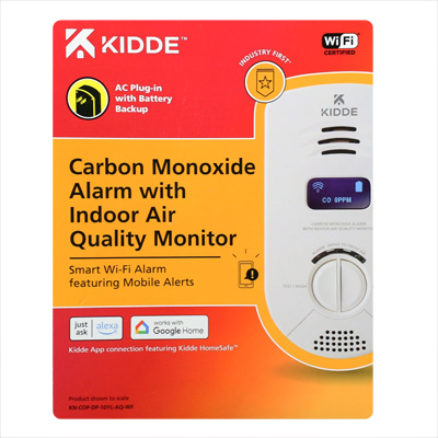 Kidde Wi-Fi Smart Carbon Monoxide Detector plus Indoor Air Quality Detector, Plug-in
