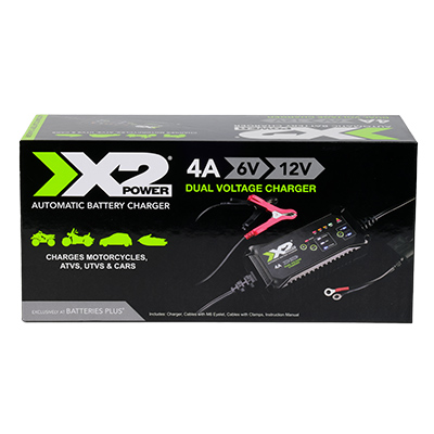 X2Power 4-Amp 6V/12V Automatic Battery Charger