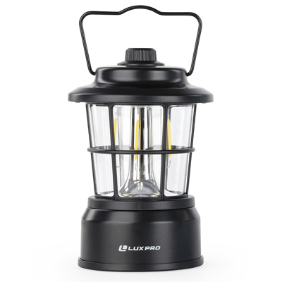 LUXPRO Retro Filament Lantern - Black - FLA10120