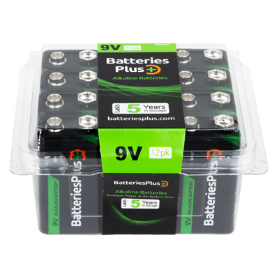 Batteries Plus 9V Alkaline Battery - 12 Pack - BP9V-12PK