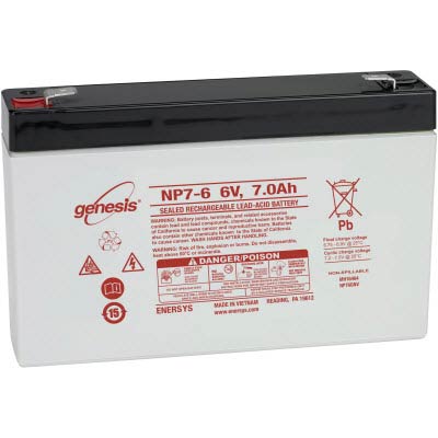 Genesis NP 6V 7AH AGM SLA Battery with F1 Terminals