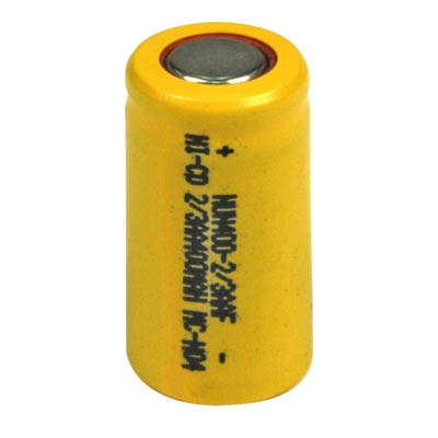 2/3AA Rechargeable 400MAH Flat Top Cell
