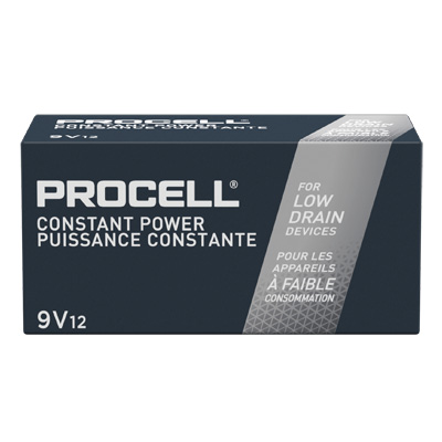 Duracell Constant 9V, 6LR61 Alkaline Battery - 12 Pack