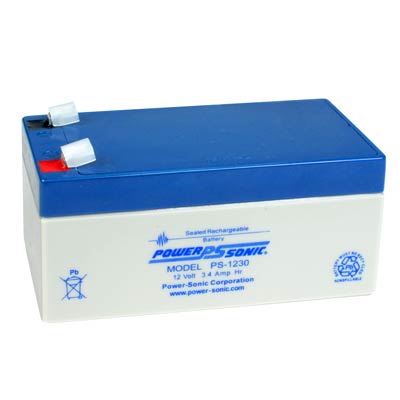 Power Sonic 12V 3.4AH AGM SLA Battery with F1 Terminals