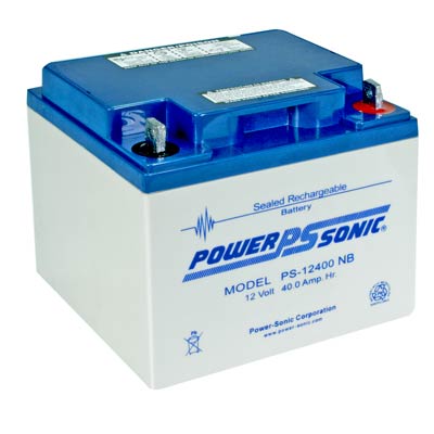 Power Sonic 12V 40AH AGM Sealed Lead Acid (SLA) Battery with NB Terminals - POWPS-12400NB