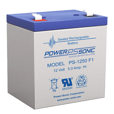 Power Sonic 12V 5AH AGM SLA Battery with F1 Terminals