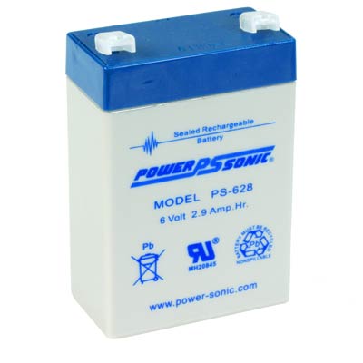 Power Sonic 6V 2.9AH AGM SLA Battery with F1 Terminals