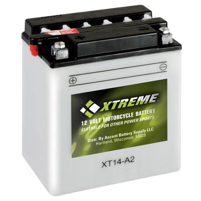 Xtreme High Performance 14-A2 12V 190CCA Flooded Powersport Battery - Main Image